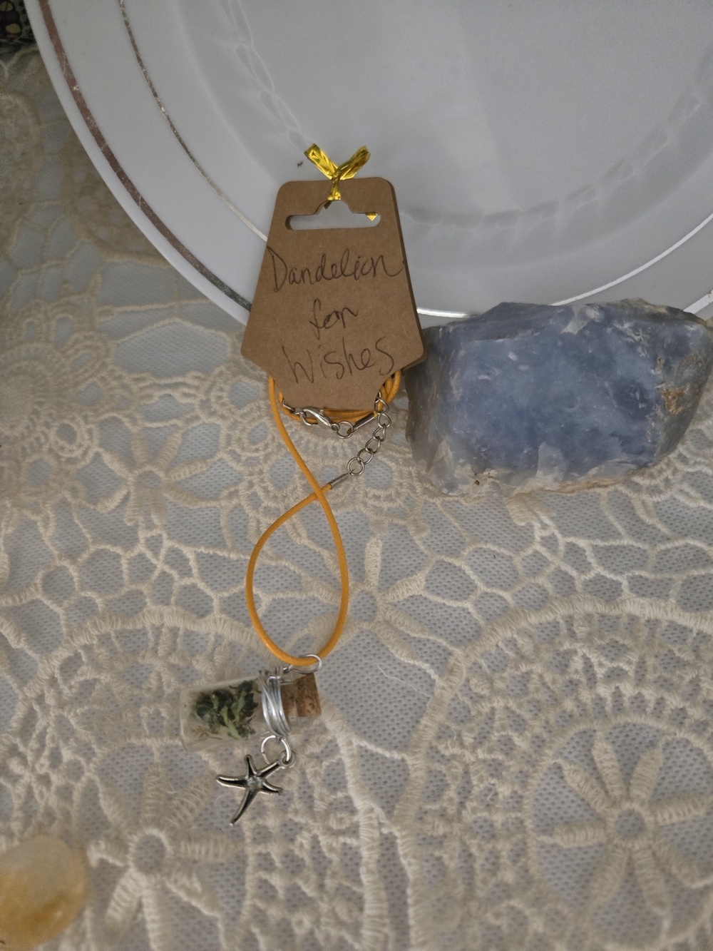 4/$15 Dandelion Wish Bottle Necklace Wear Magick Boho Witchy Fairycore Cottage - Picture 2 of 3